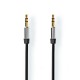 Cablu Audio Stereo Nedis Jack 3.5 mm - 3.5 mm 1m negru Cablu Audio Stereo Nedis Jack 3.5 mm - 3.5 mm 1m negru