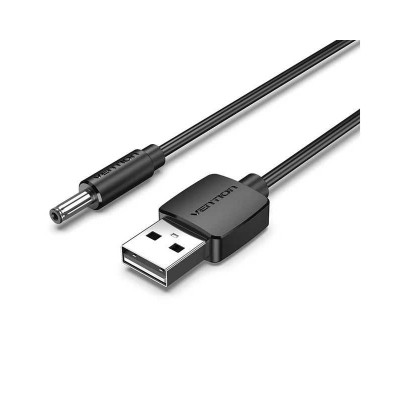 Cablu USB A mufa - DC 3.5x1.35 mm mufa 0.5m cupru negru VENTION CEXBD Cablu USB A mufa - DC 3.5x1.35 mm mufa 0.5m cupru negru VENTION CEXBD