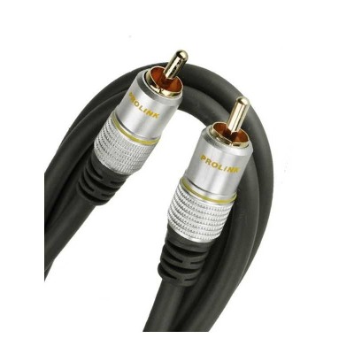 Cablu RCA mufa tata x1 din ambele parti 1.2m aurit negru PROLINK TCV3010-1.2