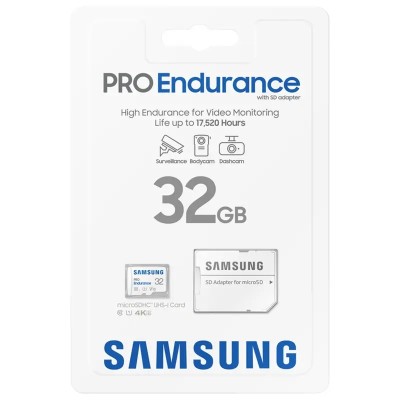 Card MicroSDHC 32GB UHS-1 4K Clasa 10 PRO Endurance cu adaptor SD SAMSUNG MB-MJ32KA/EU