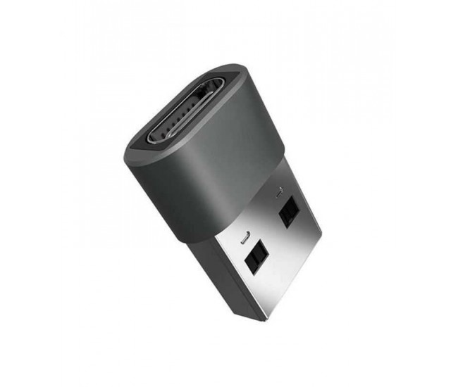 Adaptor USB tata - USB TYPE C mama incarcare/sincronizare metal V-TAC Adaptor USB tata - USB TYPE C mama incarcare/sincronizare metal V-TAC