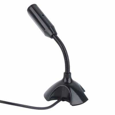 Microfon birou flexibil 3.5 mm Jack 1.3m negru M-306