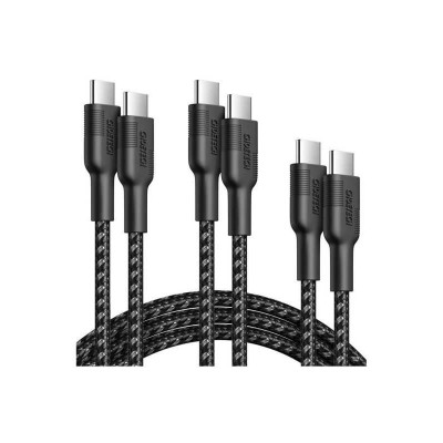 Set cabluri USB type C - USB type C 100W 3buc 1.2m +2x 2m negru Choetech MIX00108 Choetech