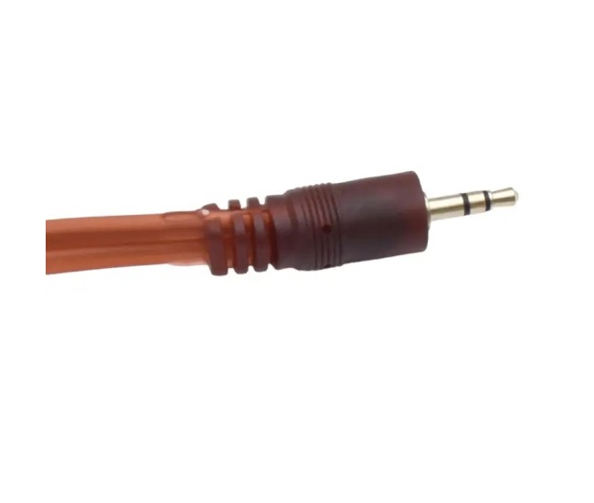 Cablu audio 3.5 mm Jack stereo tata la 2x6.35 mm Jack mono tata cablu plat silicon 1.5m contacte aurite