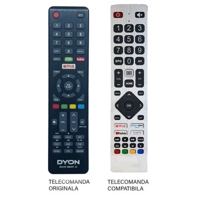 Telecomanda inlocuitoare compatibila TV DYON MOVIE SMART 32 (692) Telecomanda inlocuitoare compatibila TV DYON MOVIE SMART 32 (692)