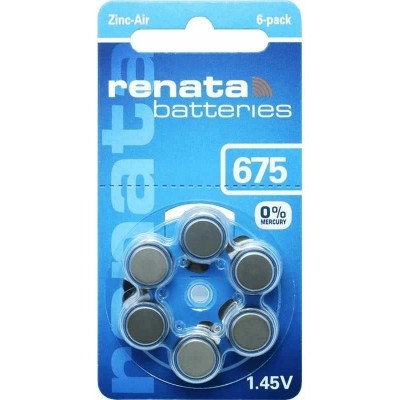 Set baterii auditive 675 ZA675 PR44 Renata 6buc/blister