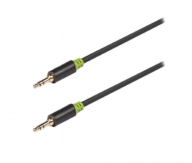 Cablu audio ecranat Jack Stereo 3.5 mm tata-tata 2m gri Konig Cablu audio ecranat Jack Stereo 3.5 mm tata-tata 2m gri Konig