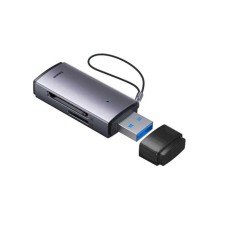CARD READER extern Baseus Lite WKQX060013 USB 3.0 citeste /scrie SD /microSD 480Mbps maxim 512GB metalic gri