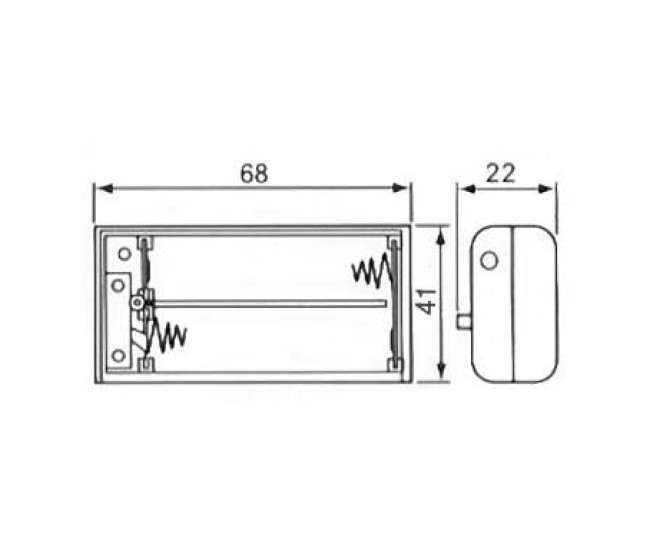 Suport acumulator 2x 18650 cu capac si cablu de conectare GBC 25.0292.05 Suport acumulator 2x 18650 cu capac si cablu de conectare GBC 25.0292.05