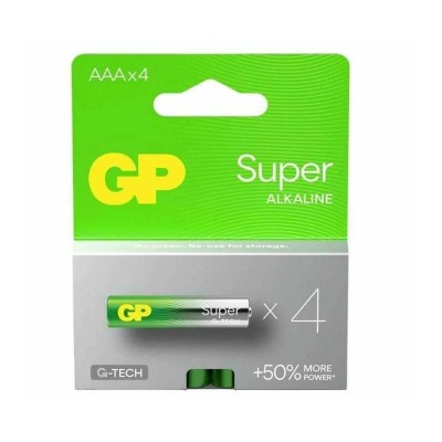 Set baterii alcaline Super GP R3 AAA 4buc GP24AETA21-2GSB4