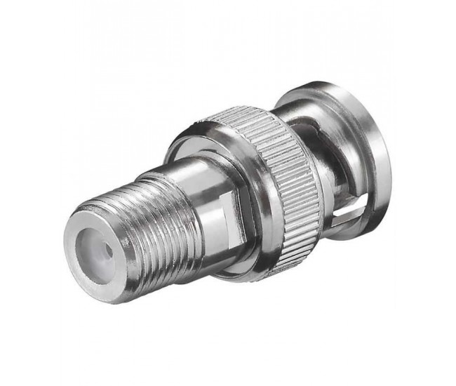 Adaptor BNC tata la F mama Goobay Adaptor BNC tata la F mama Goobay