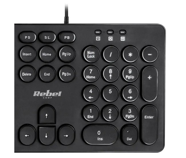 Tastatura 96 taste cu fir USB REBEL WDK100 KOM1029