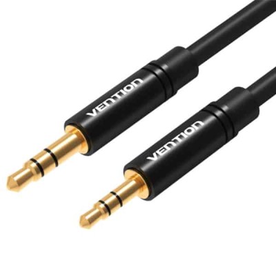 Cablu Slim Jack 2.5 mm 3 pin tata - Jack 3.5 mm 3 pin tata 1m negru VENTION BALBF Cablu Slim Jack 2.5 mm 3 pin tata - Jack 3.5 mm 3 pin tata 1m negru VENTION BALBF
