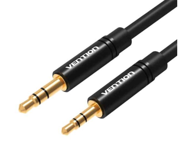 Cablu Slim Jack 2.5 mm 3 pin tata - Jack 3.5 mm 3 pin tata 1m negru VENTION BALBF Cablu Slim Jack 2.5 mm 3 pin tata - Jack 3.5 mm 3 pin tata 1m negru VENTION BALBF