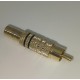 Mufa RCA tata metal inel negru cablu 7mm Goobay