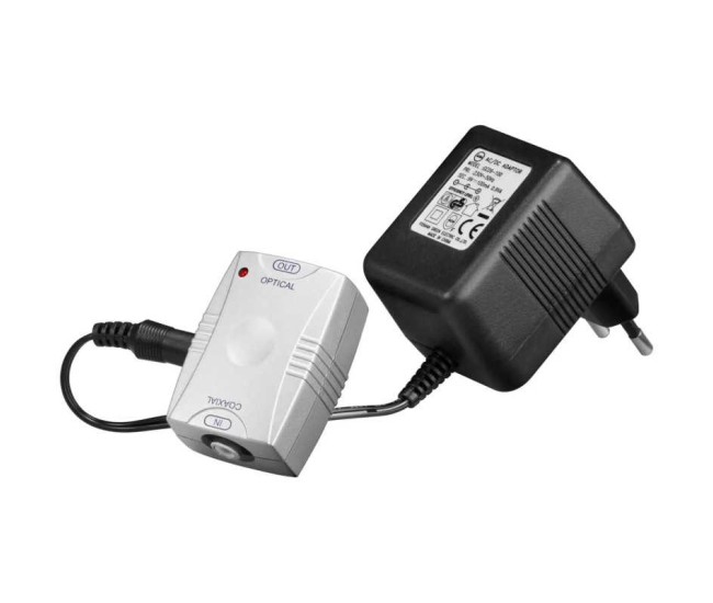 Convertor IN coaxial DIGITAL - OUT Toslink OPTICAL Goobay 11918 Convertor IN coaxial DIGITAL - OUT Toslink OPTICAL Goobay 11918