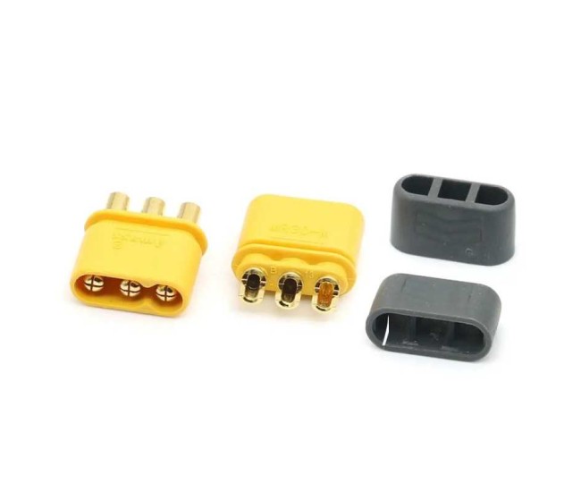 Conector alimentare DC mufa MR30 tata 3pin 15A 500V lipire pe cablu AMASS MR30-M