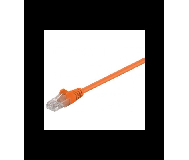 Cablu UTP 2m portocaliu patchcord CAT5e 2x RJ45 CCA neecranat Goobay Cablu UTP 2m portocaliu patchcord CAT5e 2x RJ45 CCA neecranat Goobay