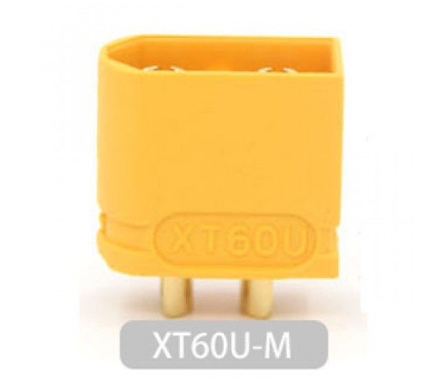 Mufa alimentare DC XT60 tata 30A 2 pini pe cablu lipire galbena AMASS XT60U-M Mufa alimentare DC XT60 tata 30A 2 pini pe cablu lipire galbena AMASS XT60U-M