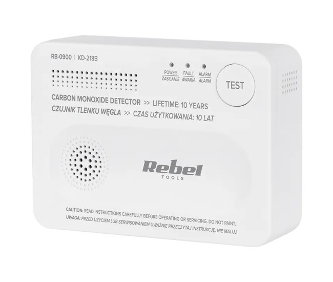 Detector senzor Gaz detectat monoxid de carbon 3x AA REBEL RB-0900 Detector senzor Gaz detectat monoxid de carbon 3x AA REBEL RB-0900