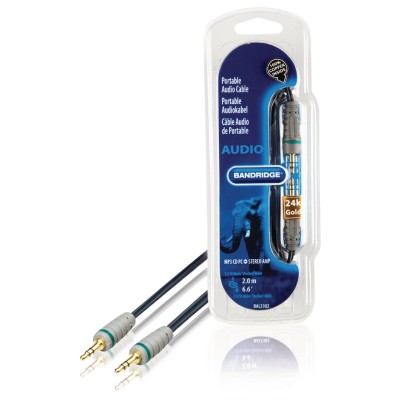 Cablu audio stereo OFC cupru Jack 3.5 mm tata-tata 2m Bandridge Cablu audio stereo OFC cupru Jack 3.5 mm tata-tata 2m Bandridge