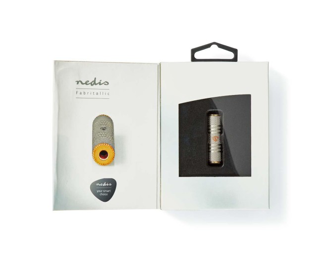 Adaptor audio stereo PROFESIONAL Jack 3.5 mm mama - Jack 3.5 mm mama Fabritallic Nedis auriu/metal CATB22950GD Adaptor audio stereo PROFESIONAL Jack 3.5 mm mama - Jack 3.5 mm mama Fabritallic Nedis auriu/metal CATB22950GD