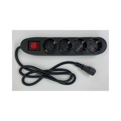 Cablu de alimentare IEC320-14 tata - 4x SCHUKO mama 1m 3x1.5mm2 16A conductor cupru Cablu de alimentare IEC320-14 tata - 4x SCHUKO mama 1m 3x1.5mm2 16A conductor cupru