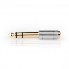 Adaptor Audio JACK 6.35 mm tata - JACK 3.5 mm mama metal argintiu Nedis