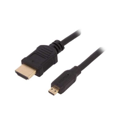 Cablu HDMI 1.4 micro HDMI mufa tata - HDMI mufa tata 1m negru QOLTEC