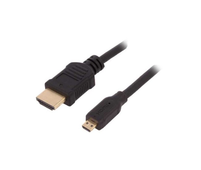 Cablu HDMI 1.4 micro HDMI mufa tata - HDMI mufa tata 1m negru QOLTEC Cablu HDMI 1.4 micro HDMI mufa tata - HDMI mufa tata 1m negru QOLTEC