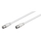 Cablu COAXIAL TV antena 5m mama-tata 75 ohm clasa A 85DB Dublu ecranat CCS alb 66616 Goobay Cablu COAXIAL TV antena 5m mama-tata 75 ohm clasa A 85DB Dublu ecranat CCS alb 66616 Goobay