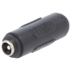 Adaptor DC mama-mama 2.1x5.5 mm plastic negru PC2.1-FF