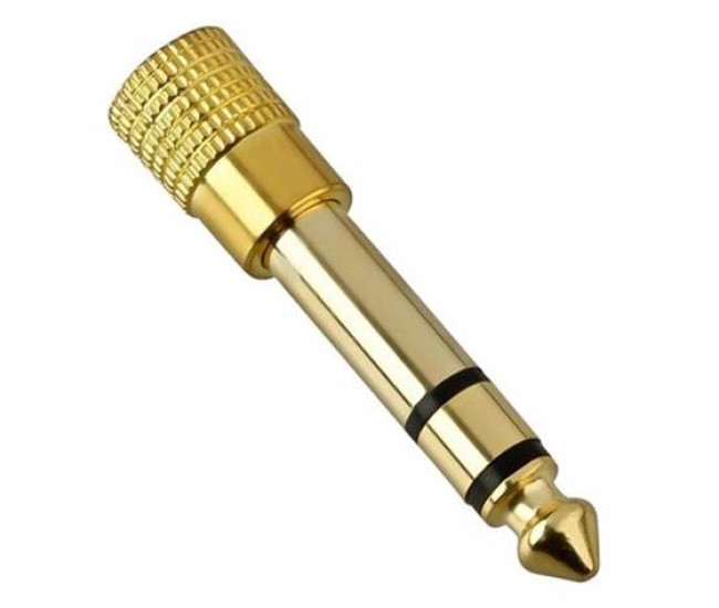 Adaptor aurit JACK 6.3 mm tata la JACK 3.5 mm mama STEREO 8012273