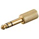 Adaptor JACK 6.35 mm tata stereo - 3.5 mm mama stereo Gold Goobay Adaptor JACK 6.35 mm tata stereo - 3.5 mm mama stereo Gold Goobay
