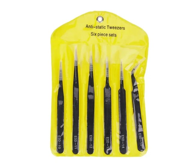 Set 6 buc pensete metalice anti-statice Set 6 buc pensete metalice anti-statice