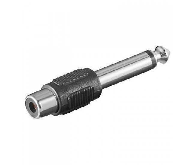 Adaptor Jack 6.35 mm mono la RCA mama Goobay Adaptor Jack 6.35 mm mono la RCA mama Goobay