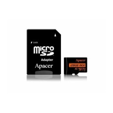Card microSDXC UHS-I U3 V30 A2 Apacer 128GB R100 cu adaptor SD AP128GMCSX10U8-R