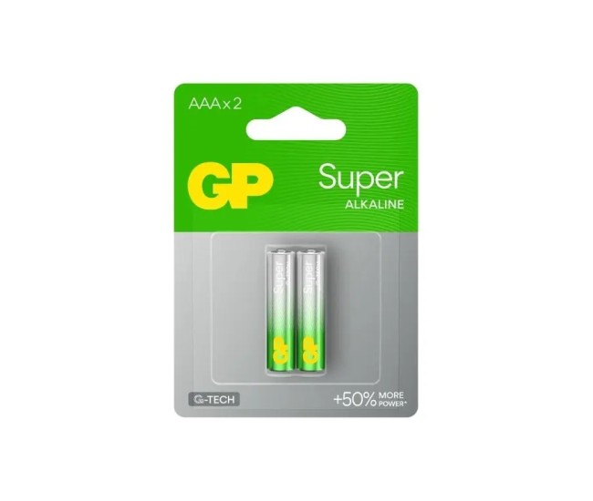 Set baterii GP Super alkaline R3 AAA 2buc GP24A-BL2 Set baterii GP Super alkaline R3 AAA 2buc GP24A-BL2