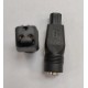 Mufa adaptoare alimentare DC 2.1x5.5 mm mama la 3 Pini tip Dell tata