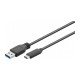 Cablu USB 3.0 - USB Type C 2m negru Goobay Cablu USB 3.0 - USB Type C 2m negru Goobay