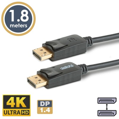 Cablu DisplayPort v1.4 la DisplayPort v1.4 4K HDR + MST 1.8m delight 20333B Cablu DisplayPort v1.4 la DisplayPort v1.4 4K HDR + MST 1.8m delight 20333B