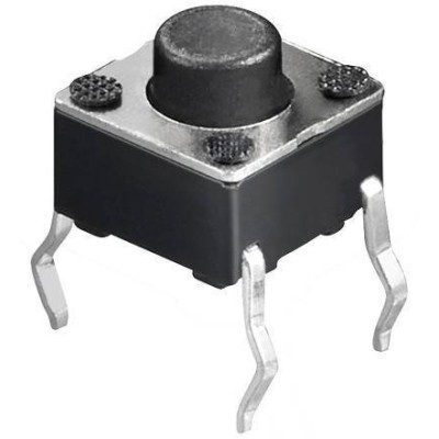 Buton microcontact 4 pini OFF-ON fara retinere 6x6mm buton 1.5mm de la PCB 5mm Buton microcontact 4 pini OFF-ON fara retinere 6x6mm buton 1.5mm de la PCB 5mm