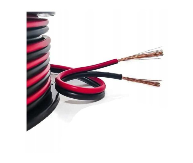 Cablu difuzor cupru 2x1mm rosu/negru Cabletech KAB0384 Cablu difuzor cupru 2x1mm rosu/negru Cabletech KAB0384