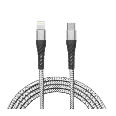 Cablu de date Apple iPhone lightning - USB Type C 2m 2A gri panzat delight