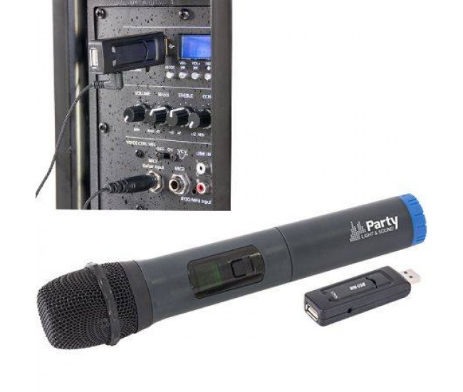 Microfon wireless cu modul USB Party Light & Sound Microfon wireless cu modul USB Party Light & Sound