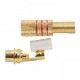 Mufa RCA mama metal aurit cablu 6mm inel rosu Mufa RCA mama metal aurit cablu 6mm inel rosu