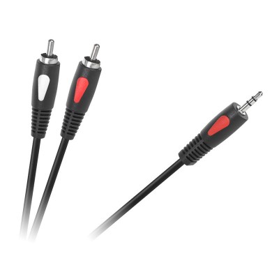 Cablu 3.5 mm tata - 2x RCA 1.8m ECO-LINE Cabletech KPO4004-1.8 Cablu 3.5 mm tata - 2x RCA 1.8m ECO-LINE Cabletech KPO4004-1.8