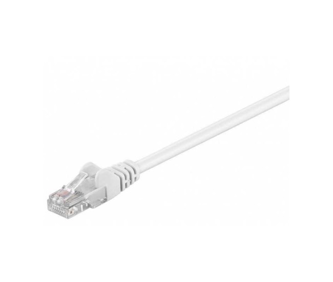 Cablu CAT5e UTP alb 1.5m patchcord CCA neecranat 2x RJ45 Goobay Cablu CAT5e UTP alb 1.5m patchcord CCA neecranat 2x RJ45 Goobay