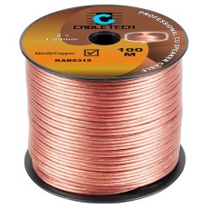 Cablu difuzor 2x1mm cupru transparent 1m Cabletech KAB0315