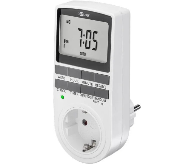 Priza programabila digitala pentru interior 3680W, Goobay 64900 Priza programabila digitala pentru interior 3680W, Goobay 64900